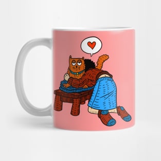 cat hug Mug